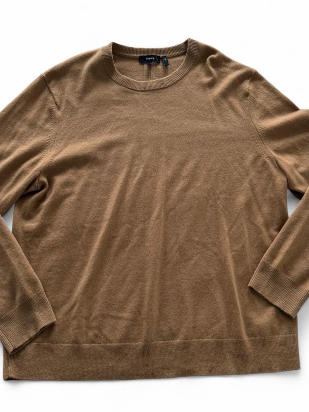 Theory Men’s Crewneck Sweater in Camel